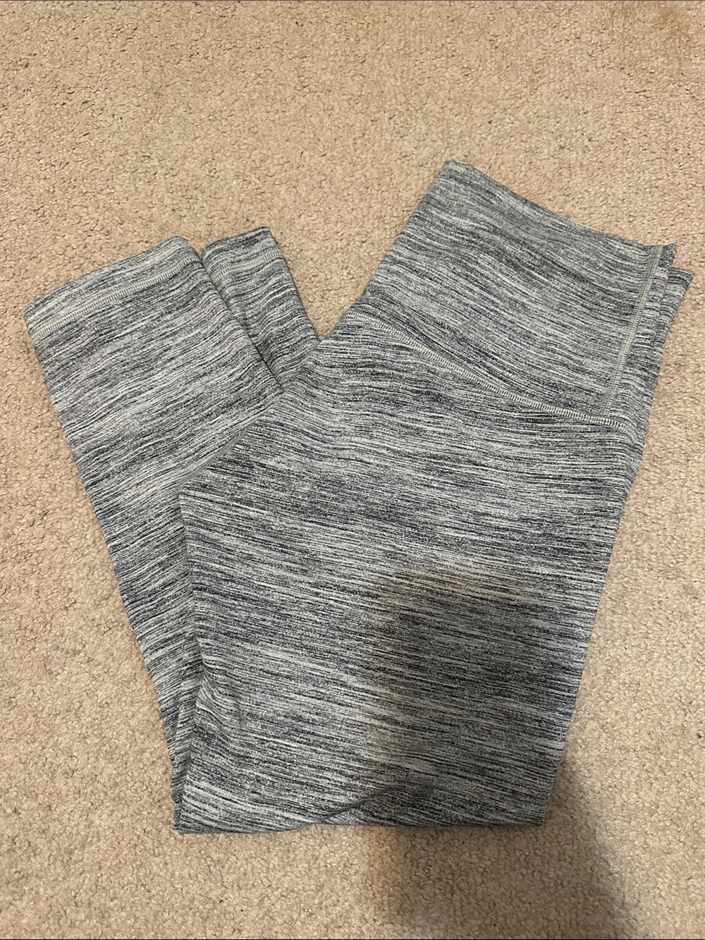 Women’s Lululemon Gray Marled Stretch Cropped Leggings